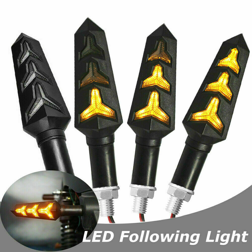 2PCS Motorcycle LED Turn Signals Blinker Light For Kawasaki Ninja 250R 500R 650