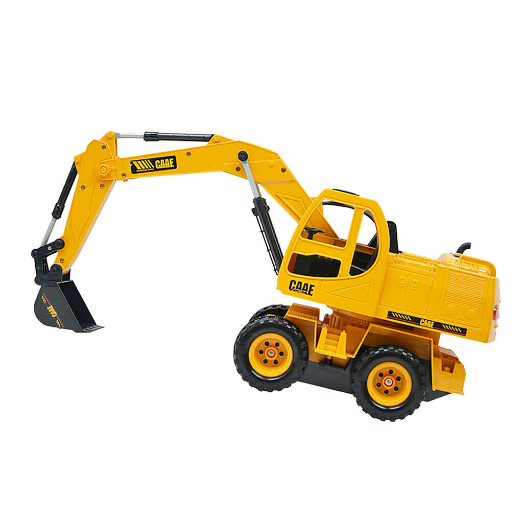 2.4G Radio Remote Control Excavator Construction Vehicle for Kids, Plastic