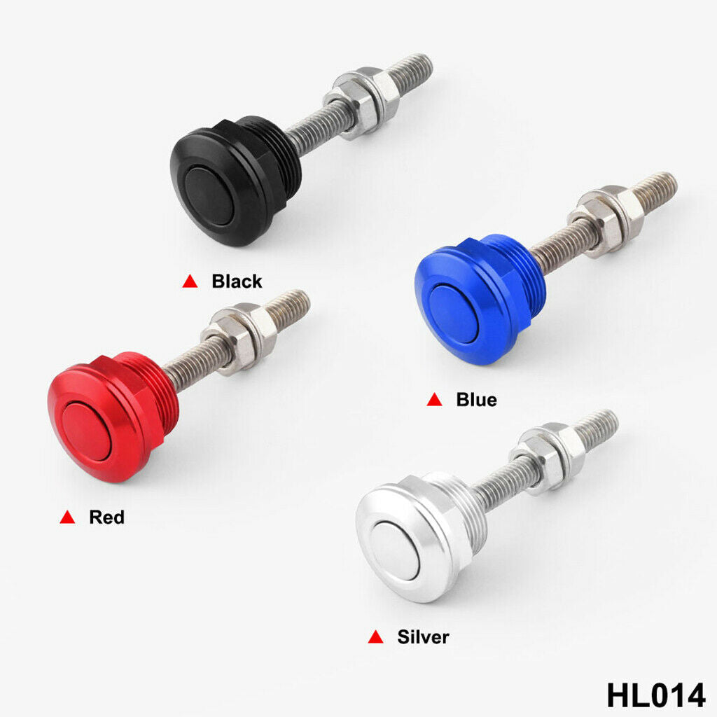 4-Pack 22mm Push Button Quick Release Bonnet Hood Pins Lock Latch Universal