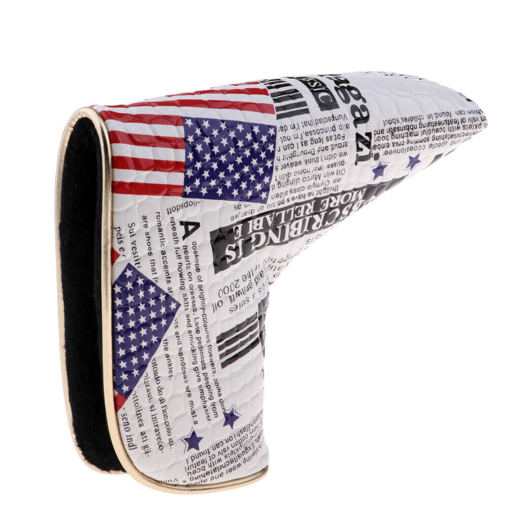 Prettyia USA American Flag Golf Blade Putter Headcover Golfer Club Supplies