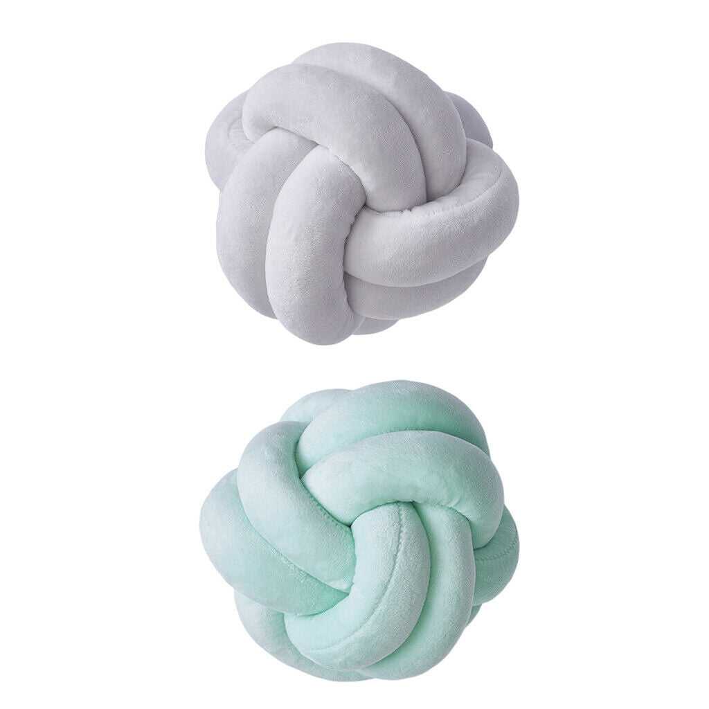 Set of 2 Knot Pillow Soft Plush Throw Pillow 18cm Mat for Bedroom Hotel