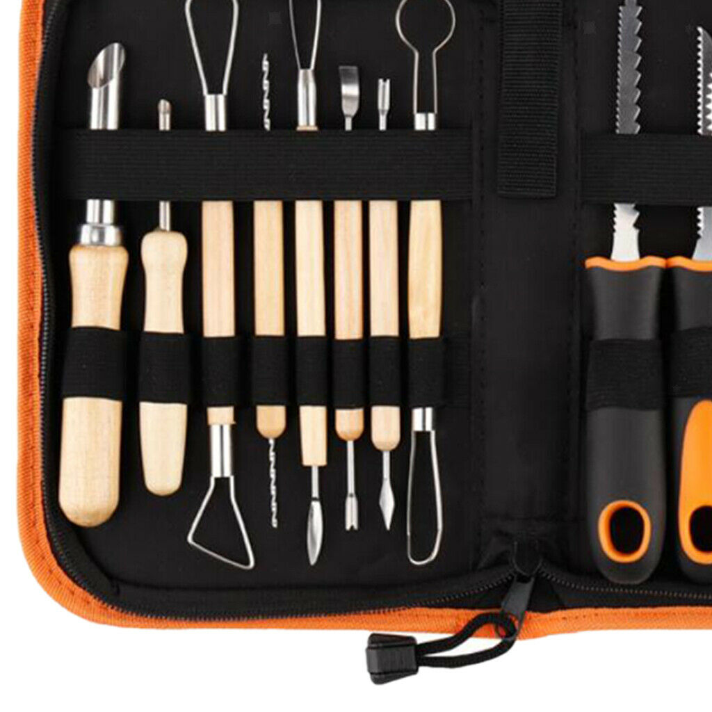 Precision Pumpkin Carving Craft Tool Set Engraving Knives 13PCS Storage Bag
