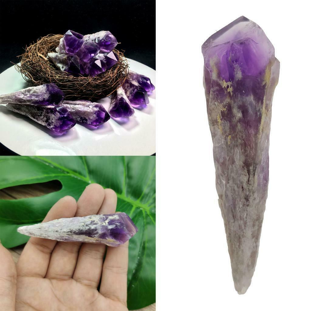 Purple Raw 20g Amethyst Cluster Natural Quartz Crystal Point Wand Ornaments