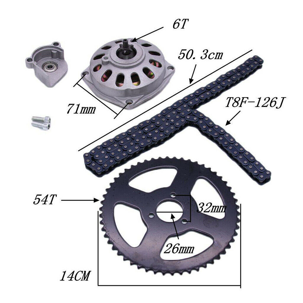 Rear Chain Sprocket 45 Teeth 26mm for 49cc Scooter Dirt Bike ATV Quad Mini Moto
