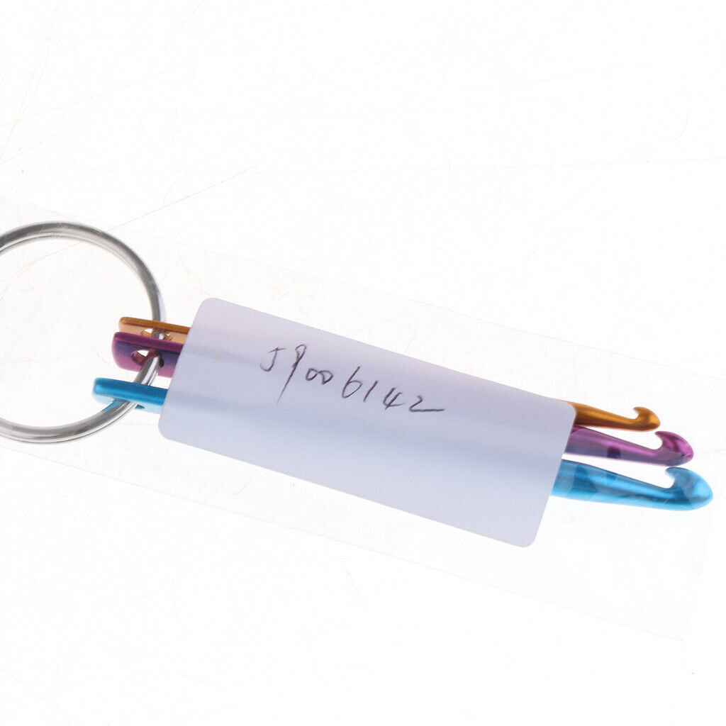 3 Sizes Keyring Keychain Aluminum Weave Craft Crochet Hook Needles Set - 3mm 4mm
