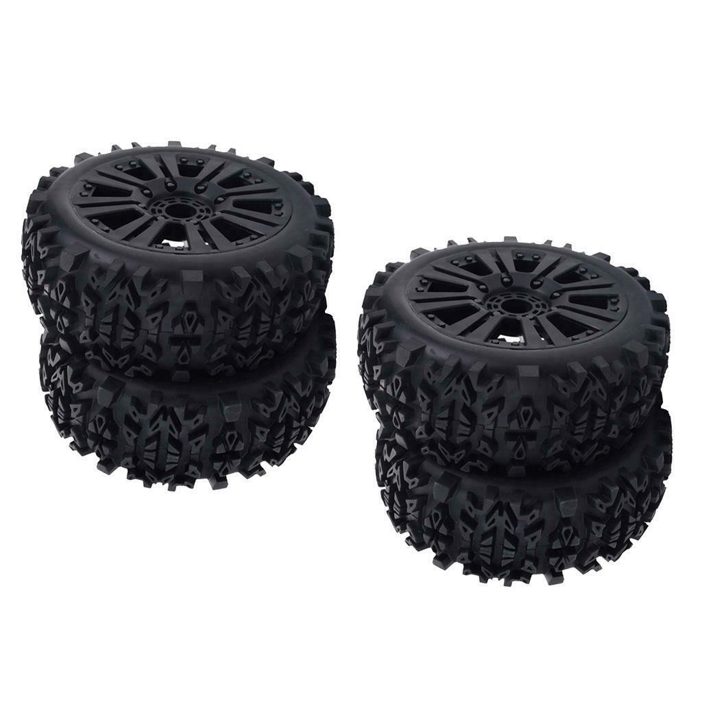 4Pieces Tires Wheel Climbing 1/8 RC Truggy Truck DIY Replacement Parts