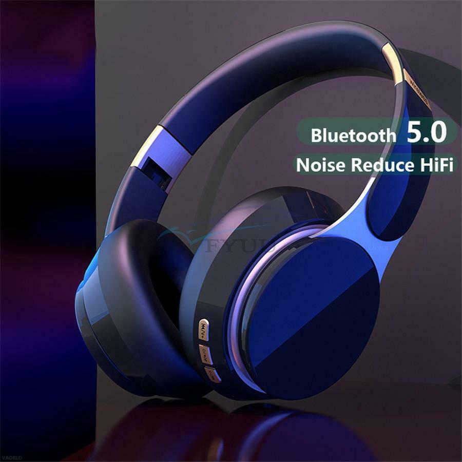 1PCS Foldable Bluetooth 5.0 Wireless Headset Stereo Adjustable Touch Control
