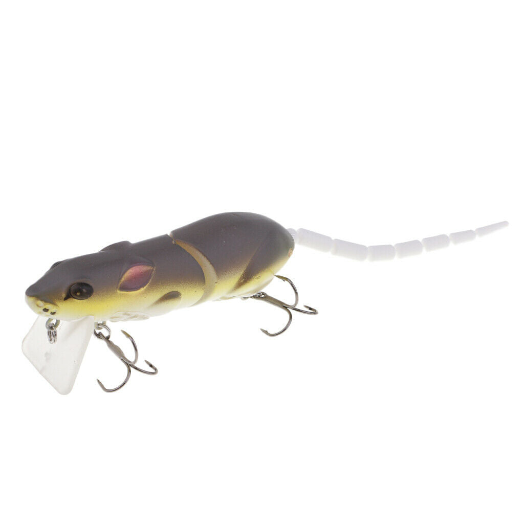 2x Soft Plastic Mouse Mice Rat Fishing Lures Topwater Hollow Body Bass Baits