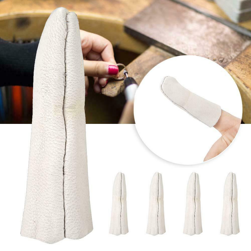 5pcs/Pack Leather Thumb Guards Jewelry Making Metal Polishing Finger Protectors