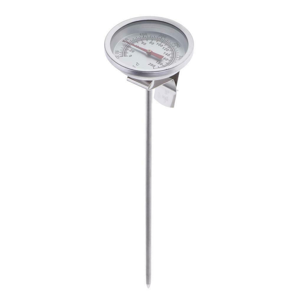 2in Coffee Drinks Milk Thermometer Steel BBQ Smoker Temp Gauge 0-200â„ƒ