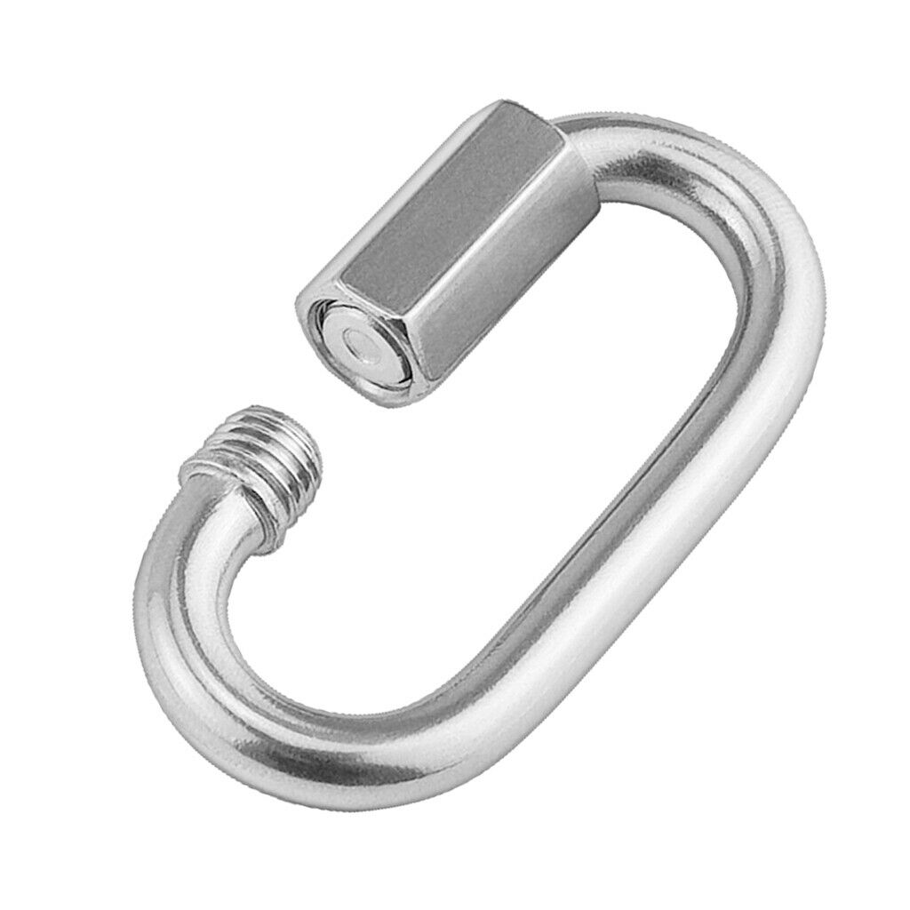 5Pcs Portable Multifunctional 304 Stainless Steel Carabiner Screw Lock Quick