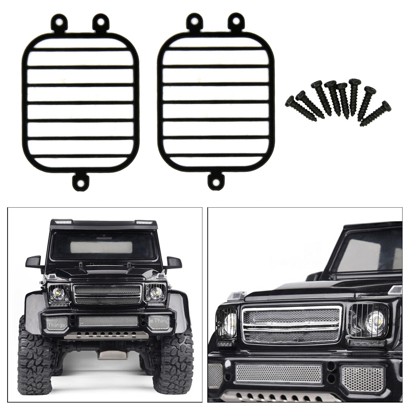 RC Metal Lampshade Light Cover Shell Fit for TRX4 TRX6 G63 G500 1:10 RC Car