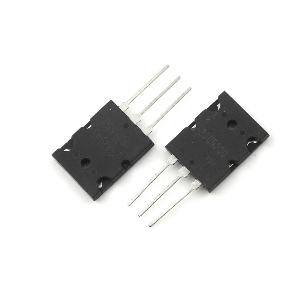 1pairOR 2PCS Transistor TO-3PL 2SA1943-O 2SC5200-O 2SA1943 2SC5200 A1943 C520 WF