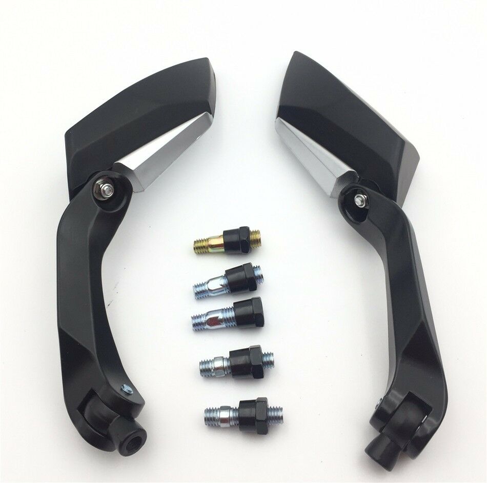 Black Mirrors 8mm 10mm For Screws 7/8" handlebar Suzuki B-King SFV650 Boulevard