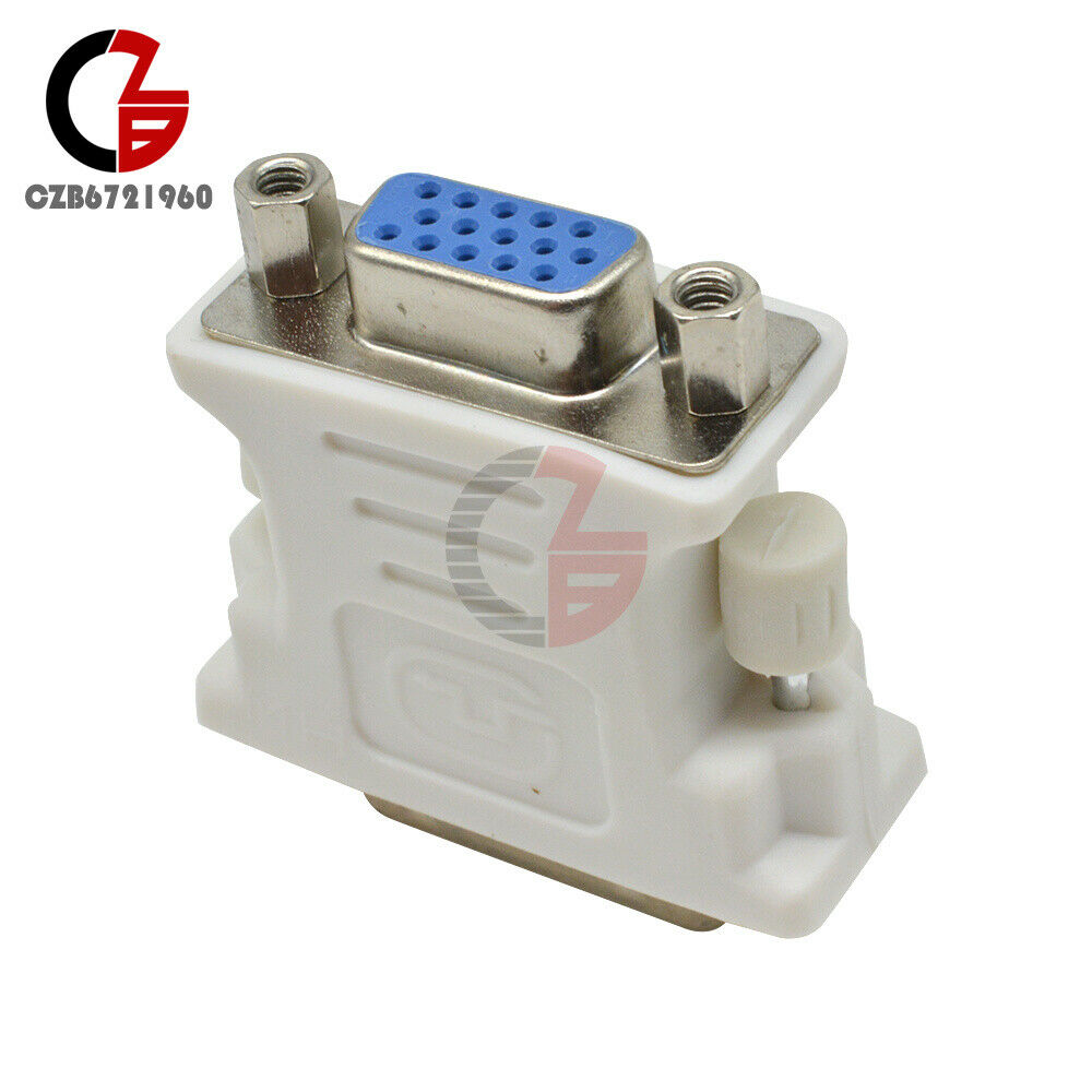 15 Pin VGA Female to 24+1 pin DVI-D Male Adapter Video Converter for PC Laptop