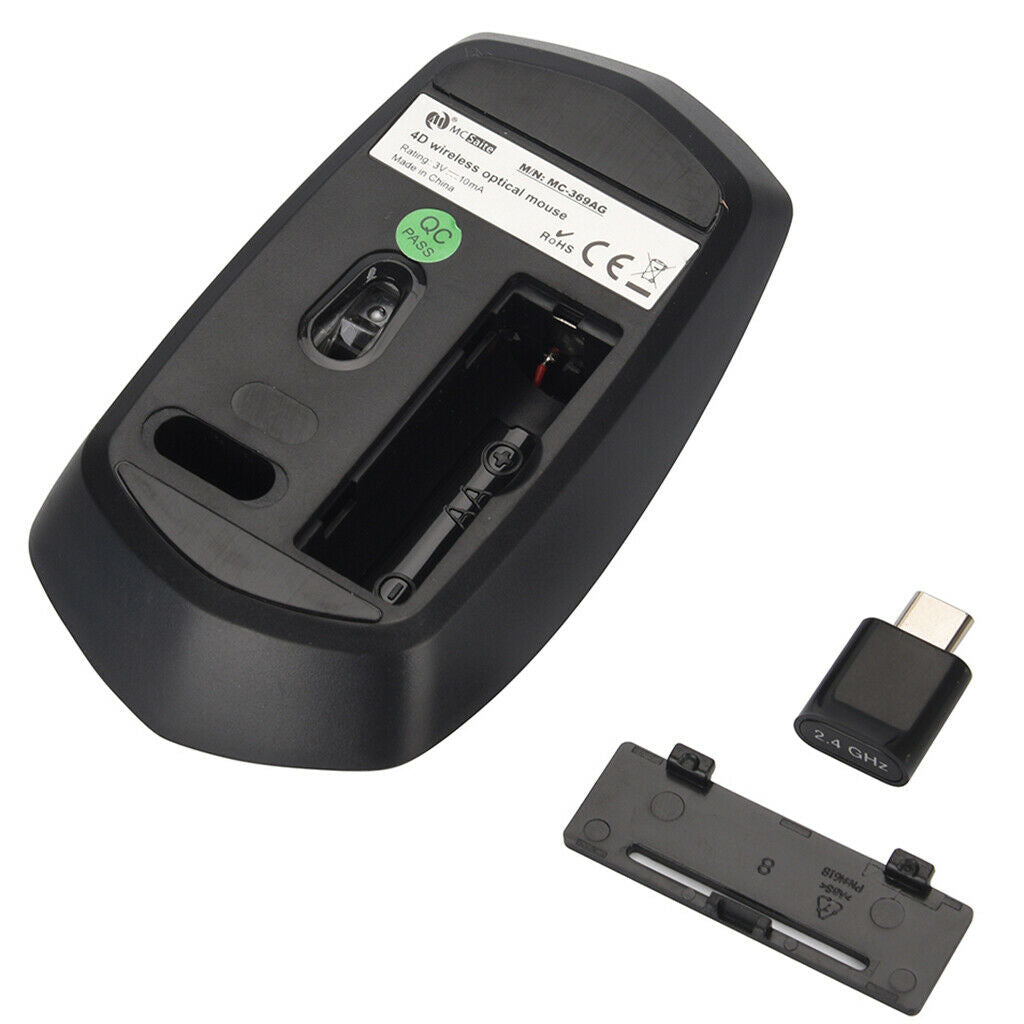 Wireless Mouse with Type C Receiver, 3 DPI, Auto Sleeping for USB C Device