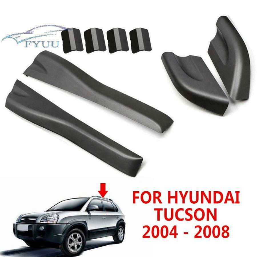 4pcs For Hyundai Tucson 2004-2008 Roof Rack Rail End Cover Shell Replacement
