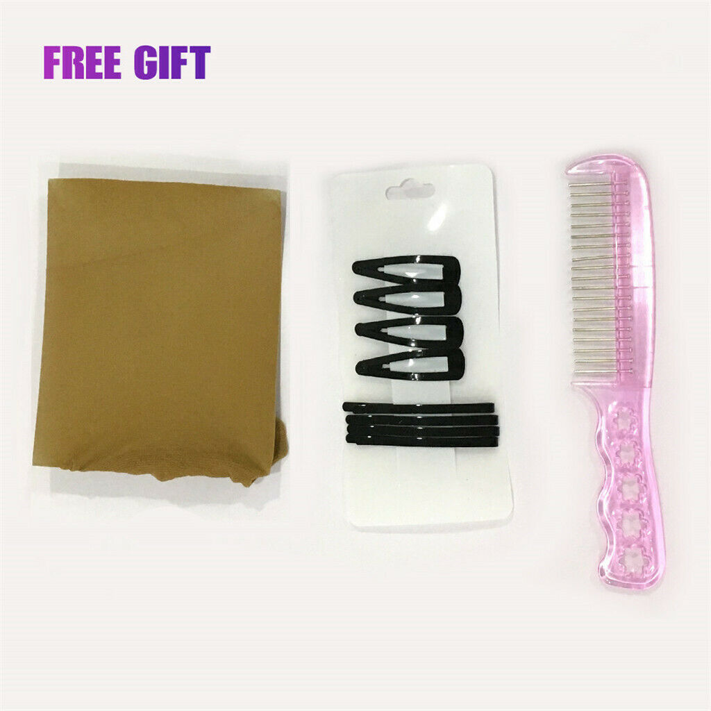 Natural Human Hair Short Straight Brown Pixie Cut Full Hair Wig Side Part