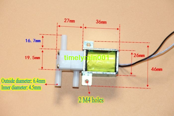 1pcs DC12V 3-way Micro solenoid valve electromagnetic valve For Coffee machine