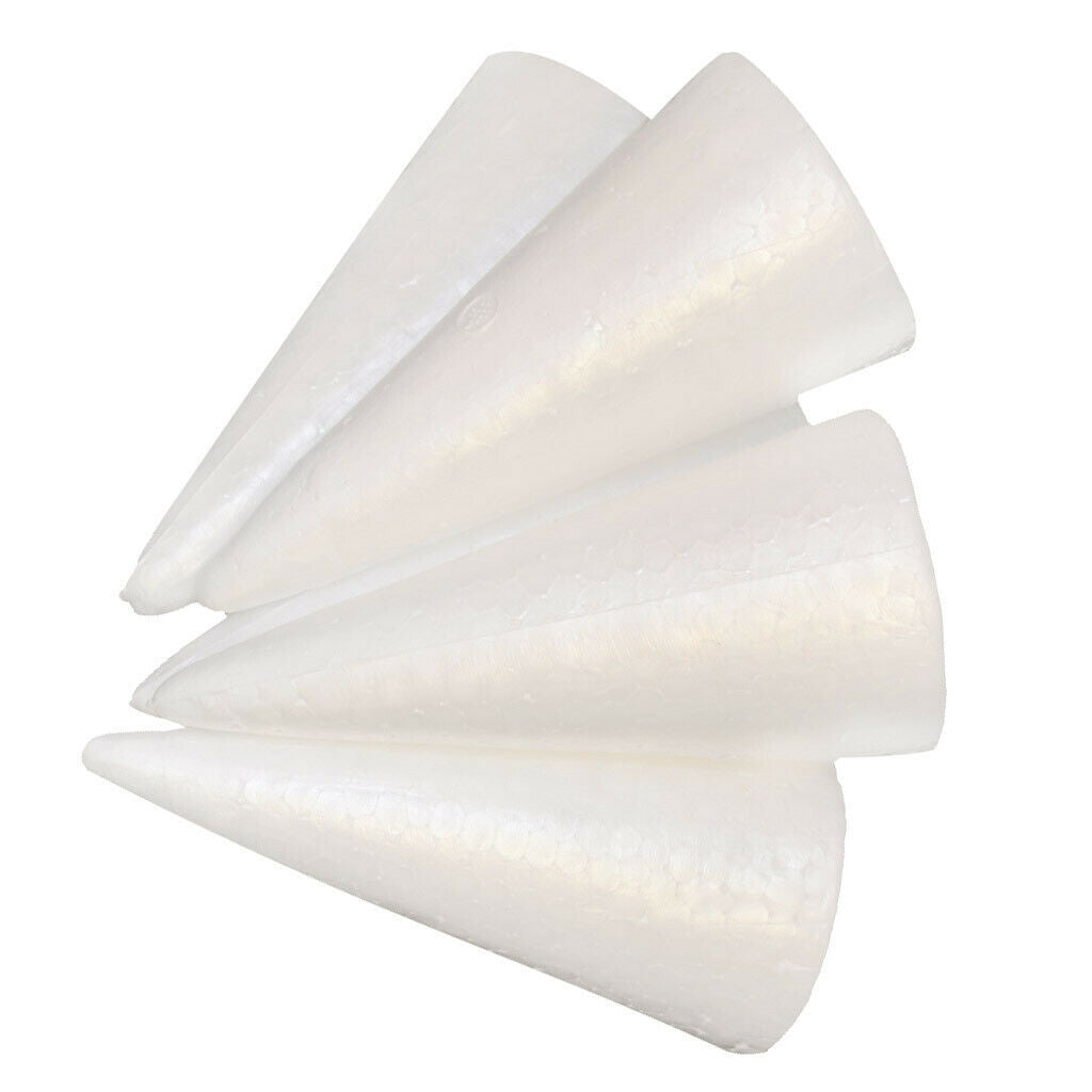 10x Cone Shape DIY Christmas Tree Styrofoam Foam Craft Material 100mm 150mm