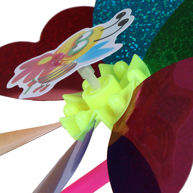 Colorful Sequins Windmill Wind Spinner Home Garden Yard Decoration Kids T.l8