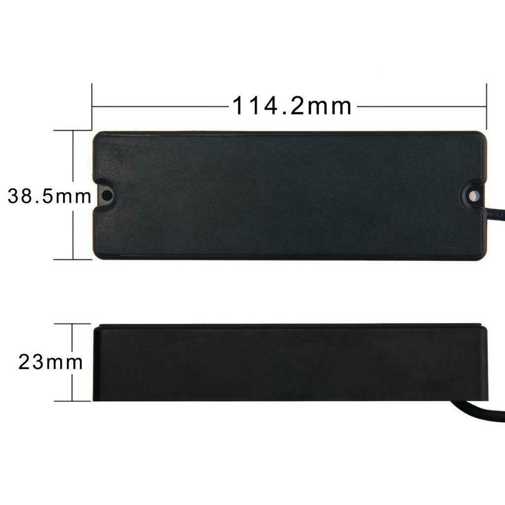 2pcs 6-String Black Soapbar Pickups Ceramic Bar Magnets for Bass Guitar