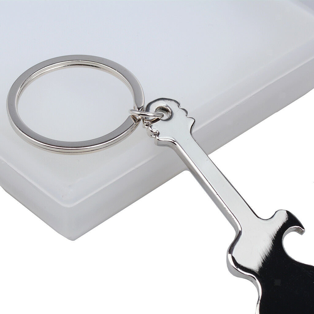 Funny Guitar Shaped Keychain Beer Bottle Opener Keyring for Party Club Tool