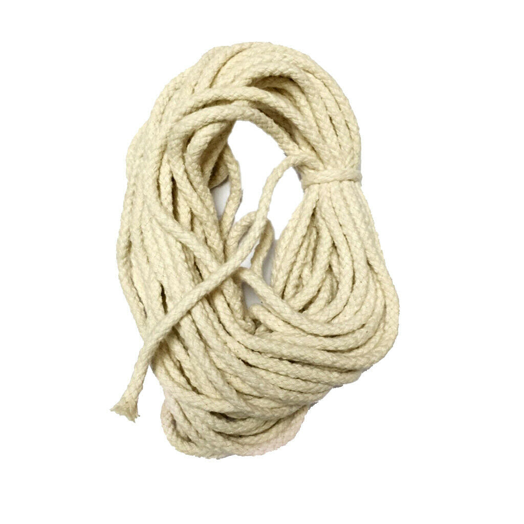 10 Meters 5mm 100% Pure Cotton Rope Braided Twisted String Cord Twine Sash