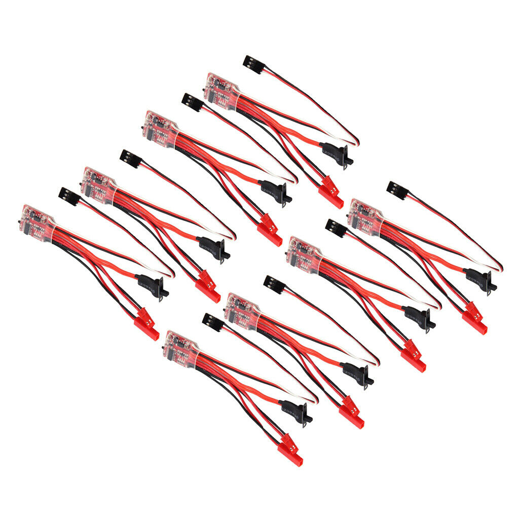 Set of 8 20A Dual Way Brushed ESC for RC Car Boat Models Parts without Brake