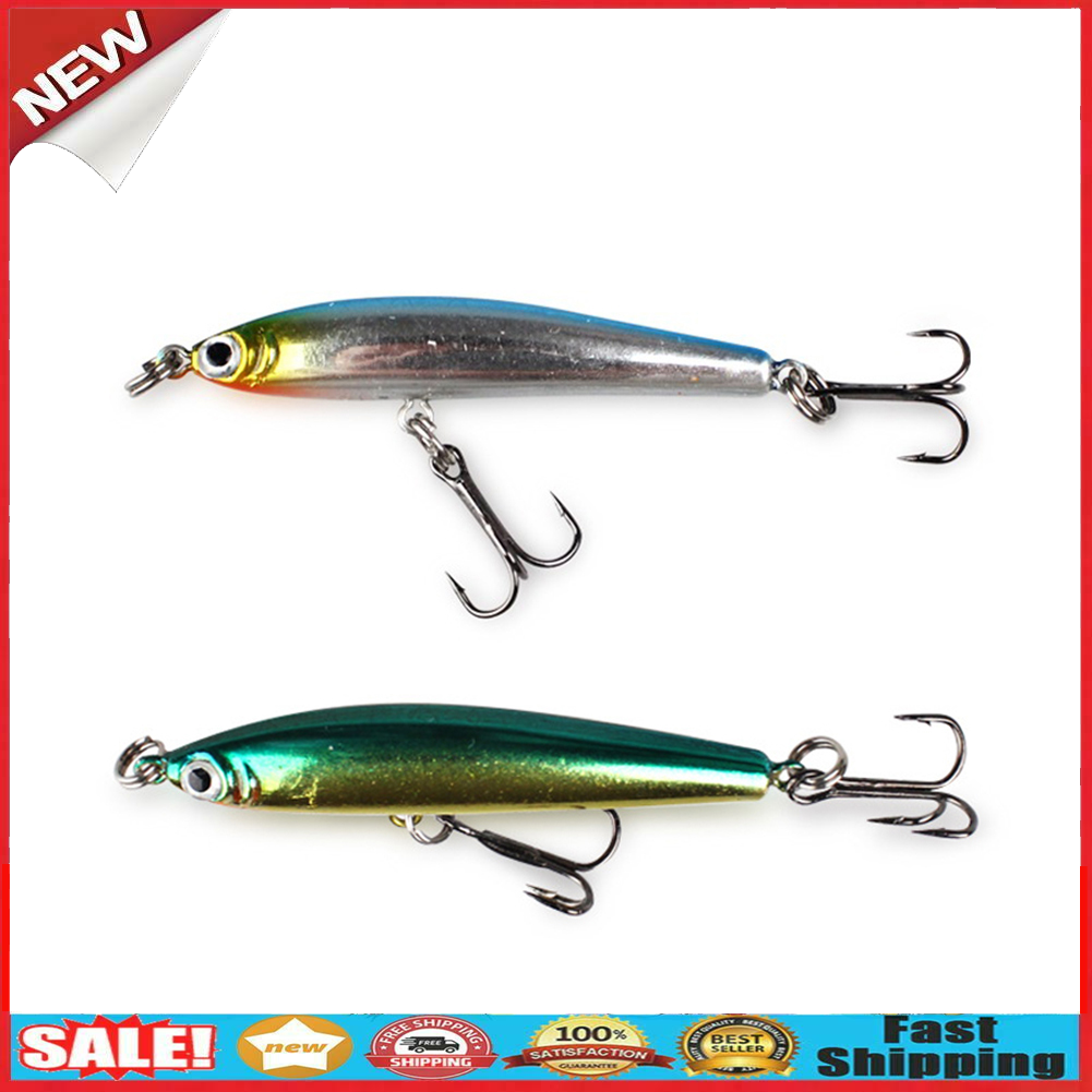 5pcs Fishing Lures 3.5g 5cm Minnow Lure Hard Bait Crankbait Wobbler Tackles @