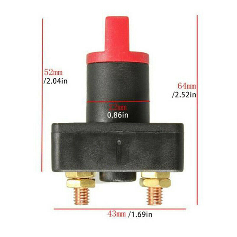 100A Battery Master Disconnect Rotary Cut Off Isolator Kill Switch Car VanB Lt