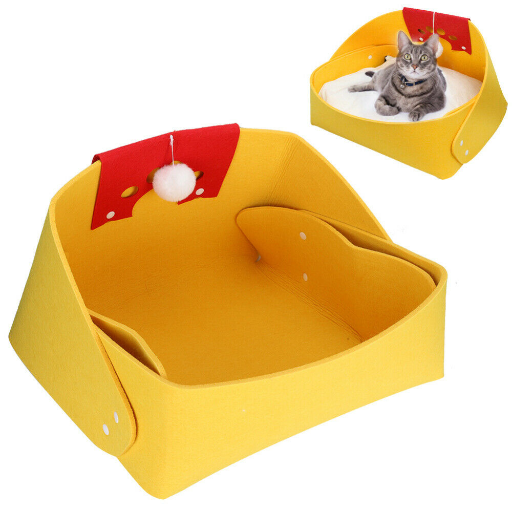 Felt Cat Sleeping Bed Kitten Nest Cushion Warm Small Dog Puppy Cave Pet Supply