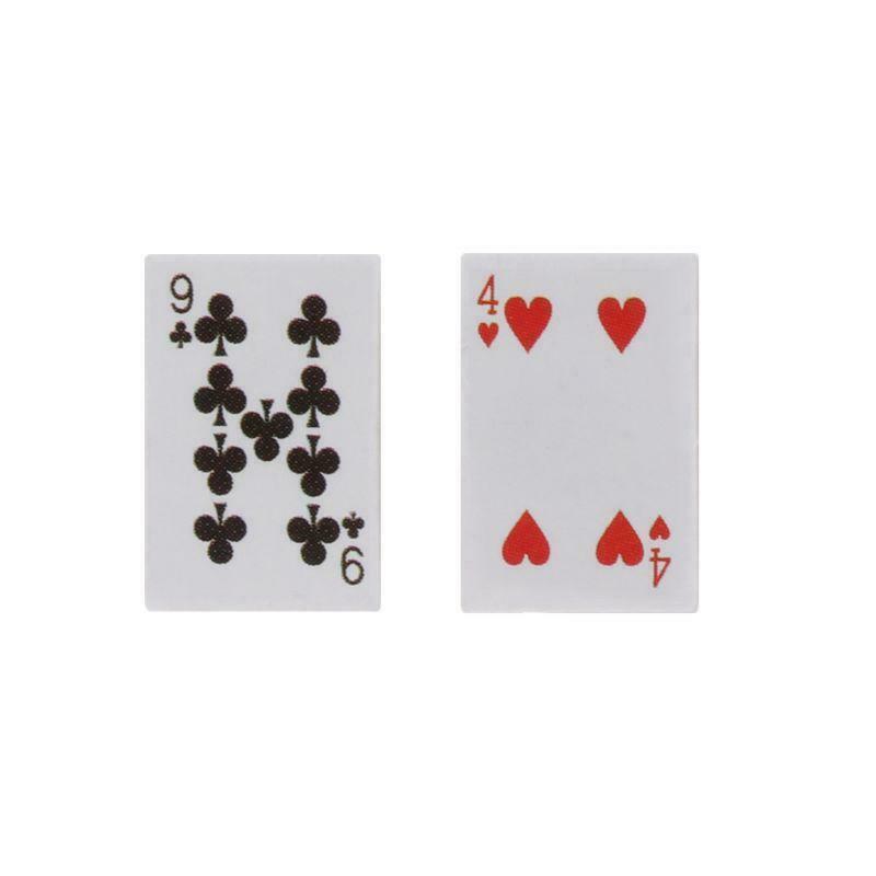 Night Club Hip Hop Small Playing Poker Cards Stud Earrings Funny Jewelry Unisex