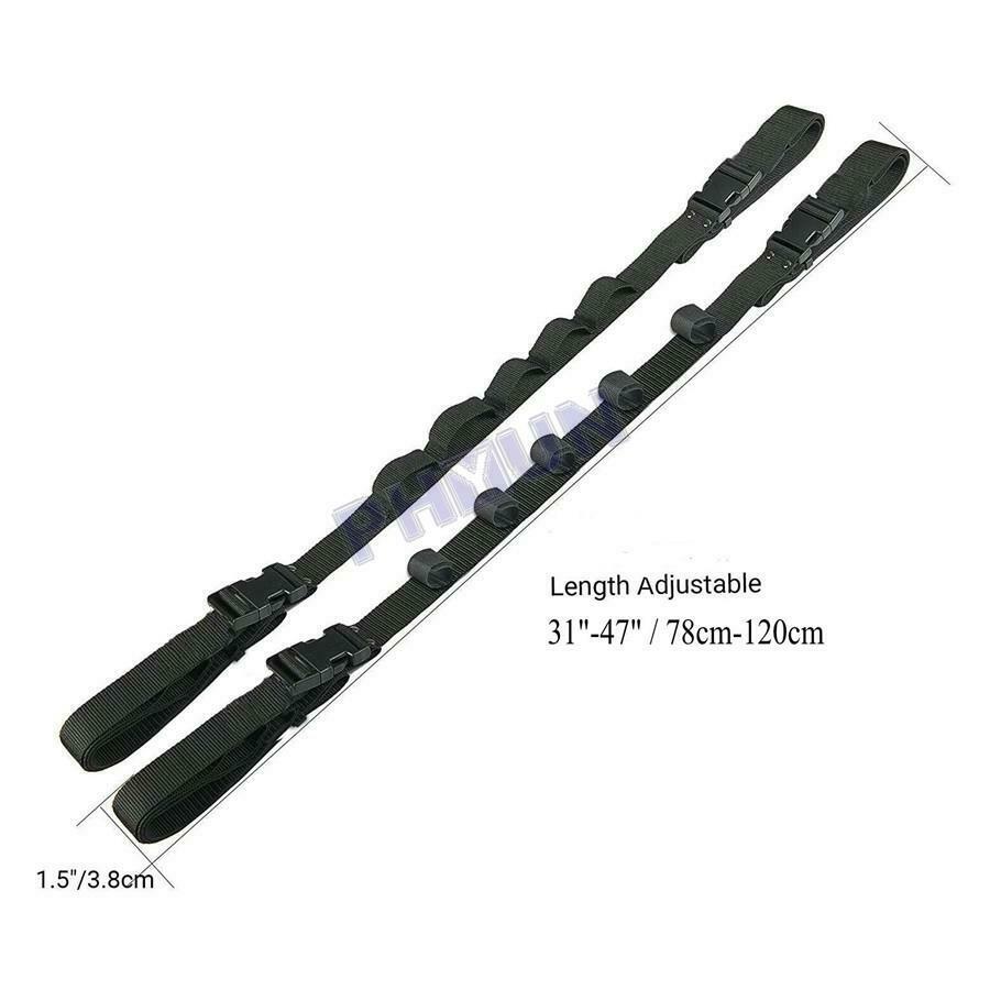 2x Car SUV Fishing Rod Rack Holder Straps Belts 31''-47'' Adjustable Universal