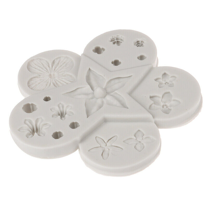 Silicone Decorating Molds Cake Sugarpaste Candy Chocolate Gumpaste Clay Mo DD