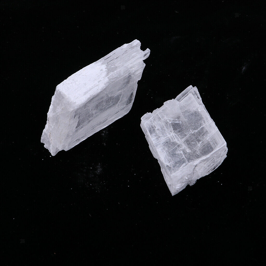 2pcs Transparent Crystal Rocks Mineral, Geology Collection Kids Class Science