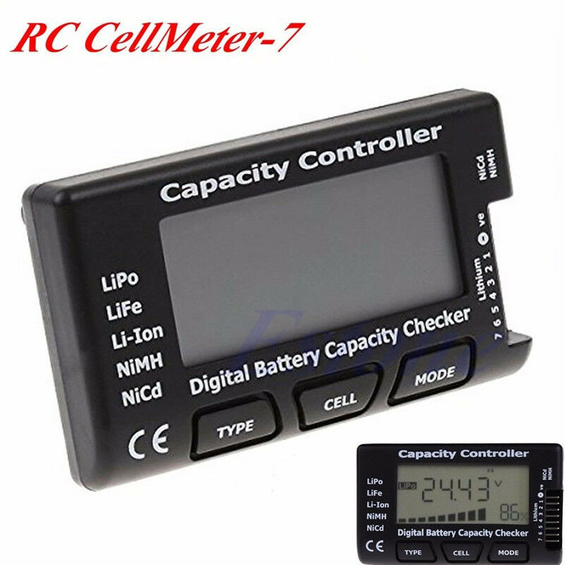 CellMeter-7 Digital Battery Capacity RC Checker For LiPo LiFe Li-ion Nicd NiMH