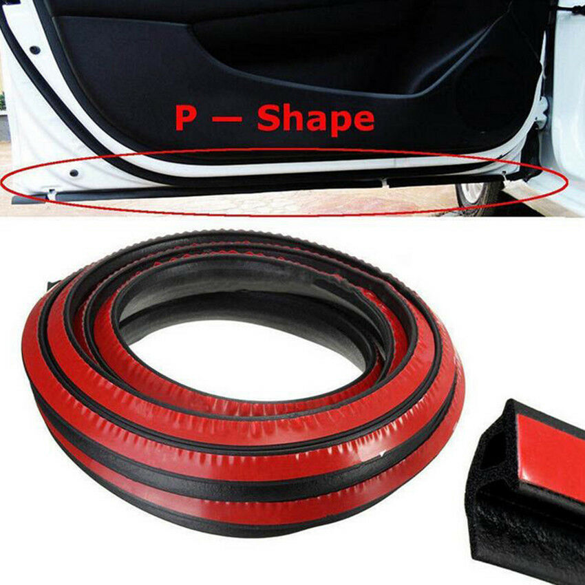 4M P Shape Car Window Door Rubber Seal Weatherstrip Strip Hollow Car Motor Auto