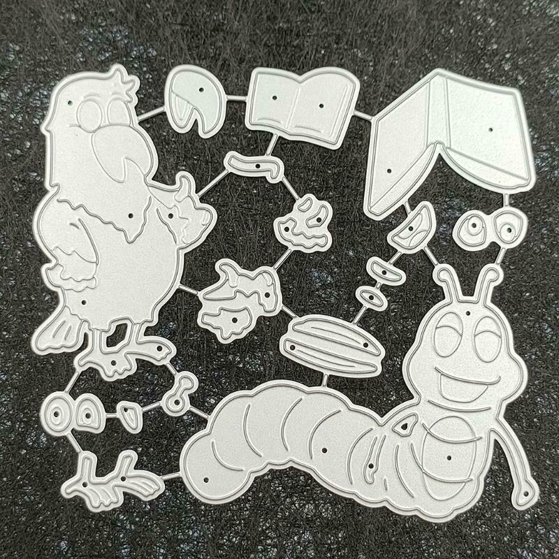 Caterpillar Parrot Metal Cutting Dies Stencil DIY Scrapbooking Album Paper Card