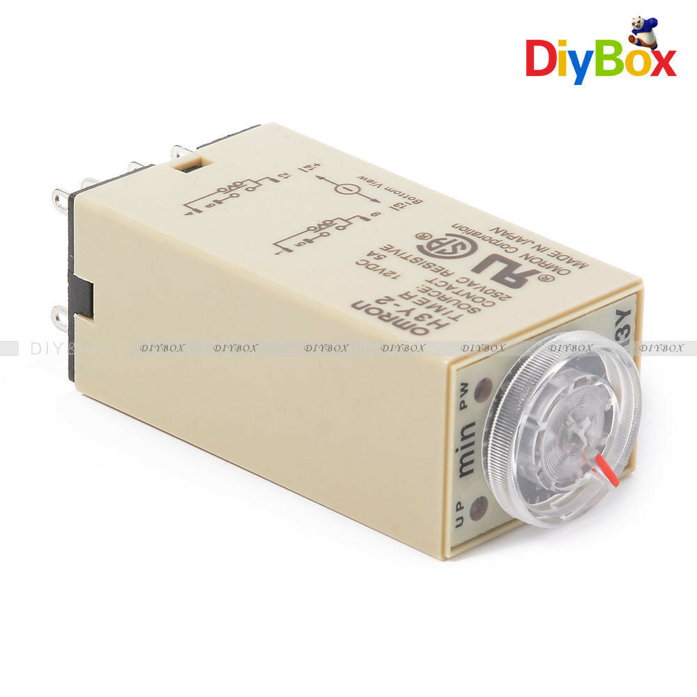 H3Y-2 AC 220V Relais de Temporisation 0〜30 Minute Solide Minuterie DPDT Base DIY