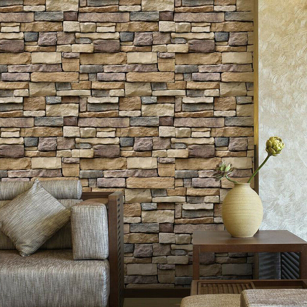 Stone Brick Effect Wall Paper Wall Mural Wall Panels for Wall Living Room
