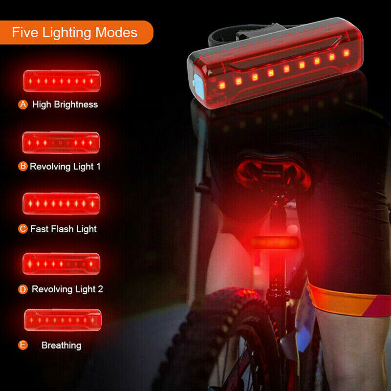T6 TK3 LED Bicycle Lights Bike USB Rechargeable Front Rear Headlight Tail Lamp