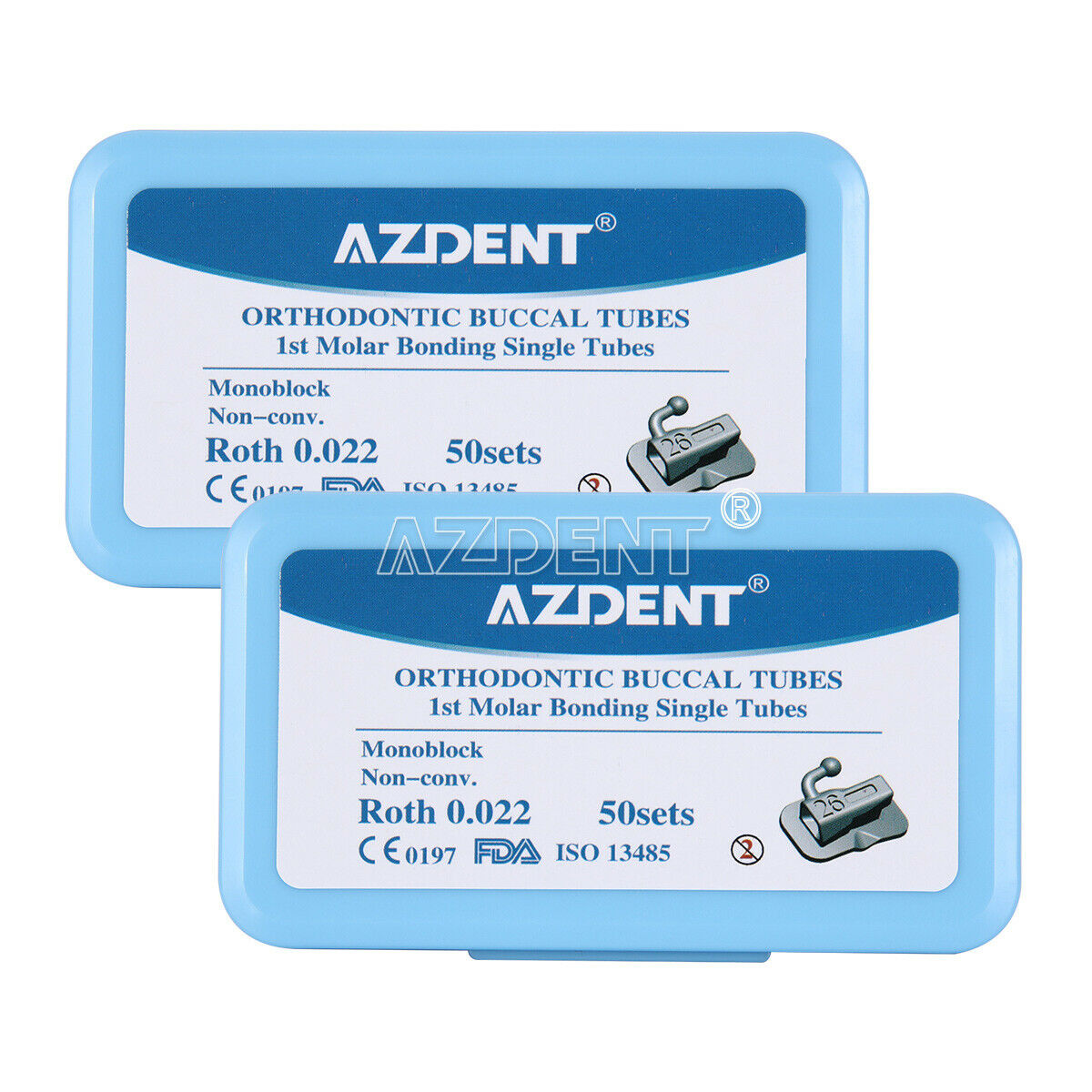 Dental Orthodontic 1st Bondable MIM Non-Convertible SGL Roth 0.022 Buccal Tube