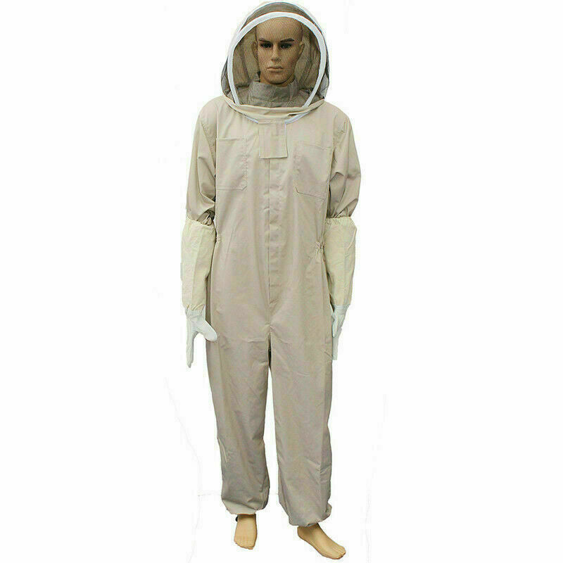 Beekeeping Bee-Proof Clothing Bee Protection Full Body Suit + Sheepskin Glove