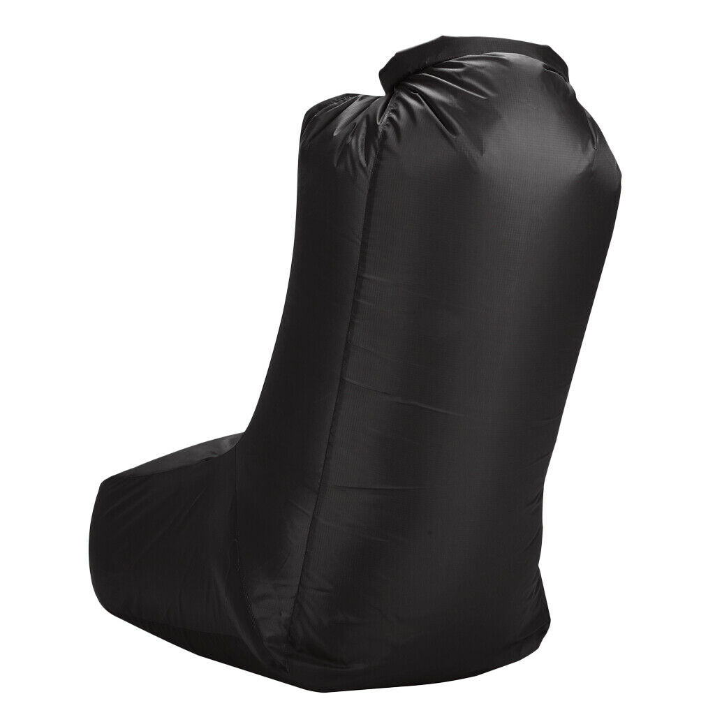 Outdoor Inflating Beach Camping Lounger Pillow Chair Air Bed Lazy Sofa Black