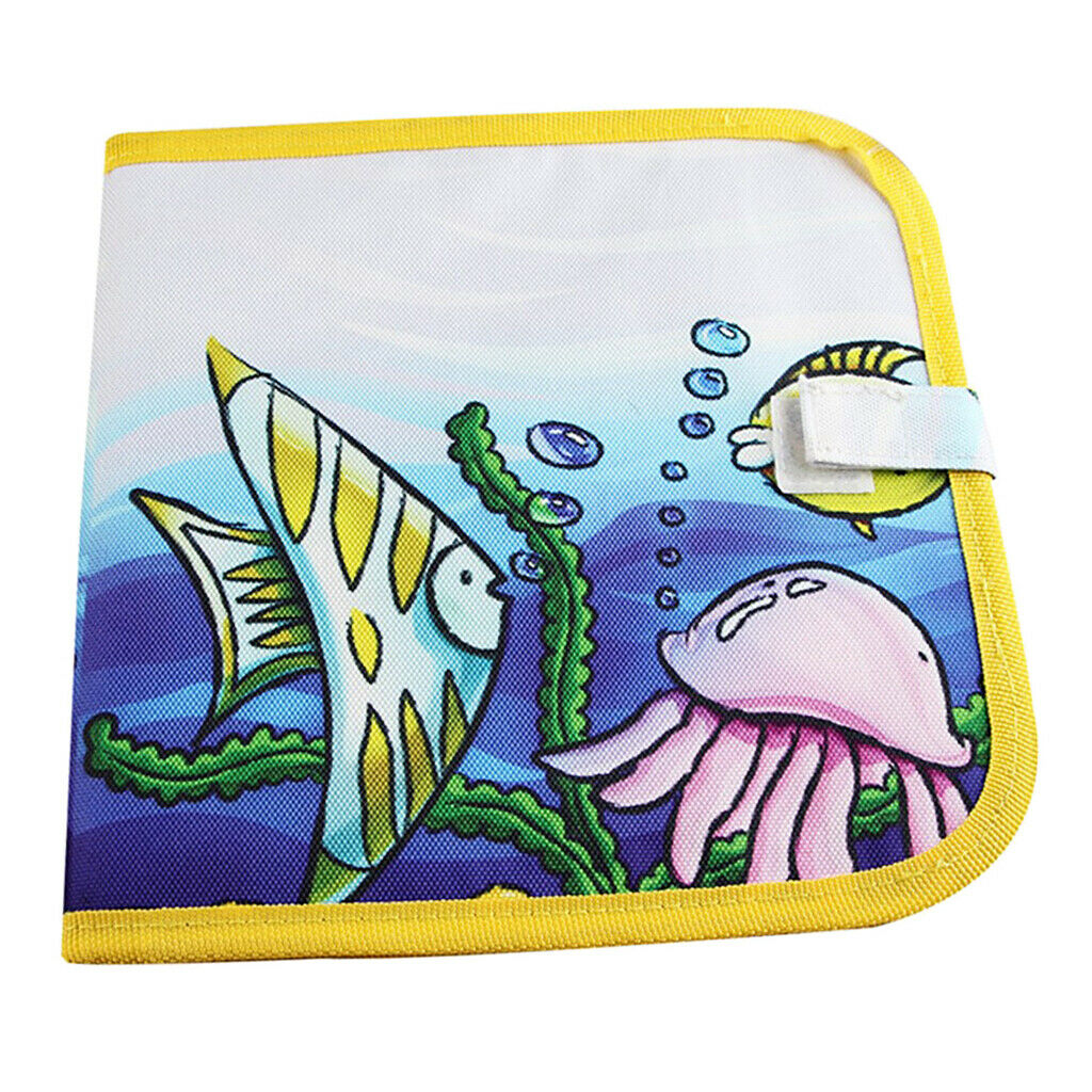 Reusable Children's Mess Free Chalk Board Doodle Drawing Book Sea World