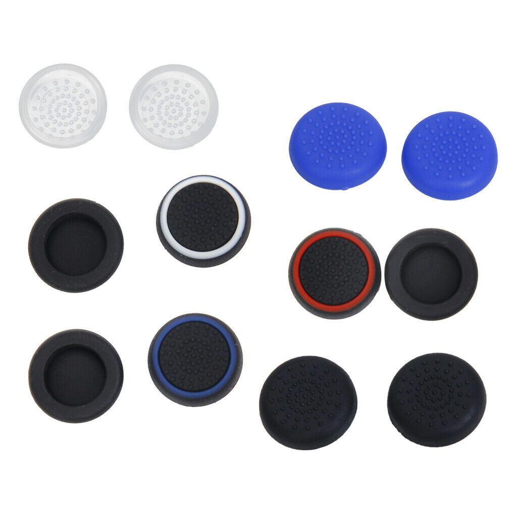 6Pairs / 12 Pcs Controllers Silicone Analog Thumb Grip Stick Cover, Game Remote