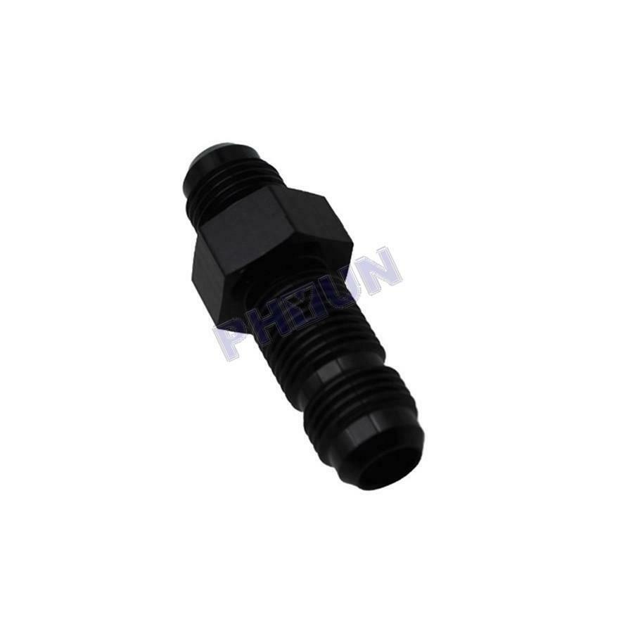 2 x AN6 (6AN) Male to Male Straight Bulkhead Fitting w/ Nut Fitting Adapter