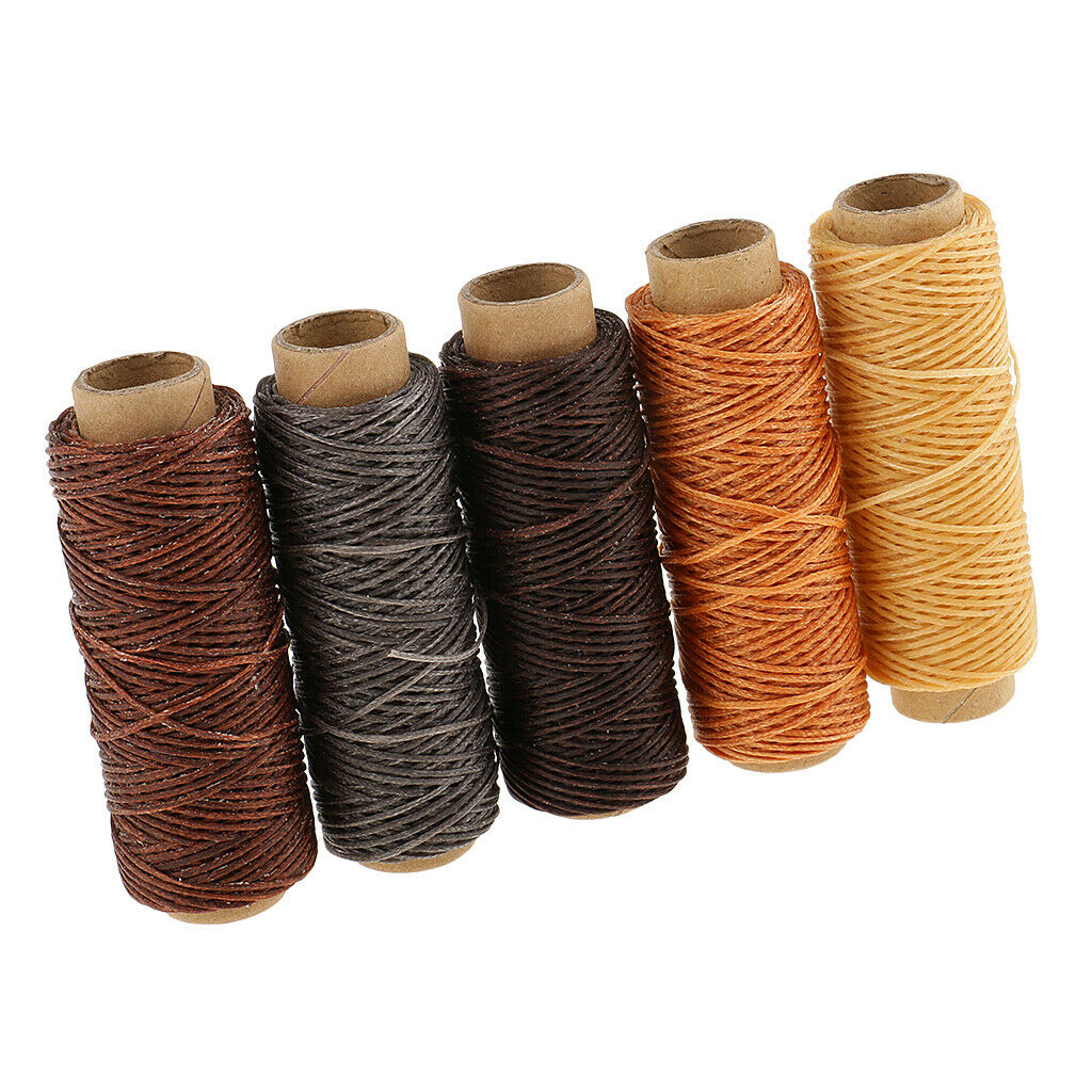 Set of 14 Hand Sewing Tools Set Thread Awl Waxed Curved Needles Leather Crafts