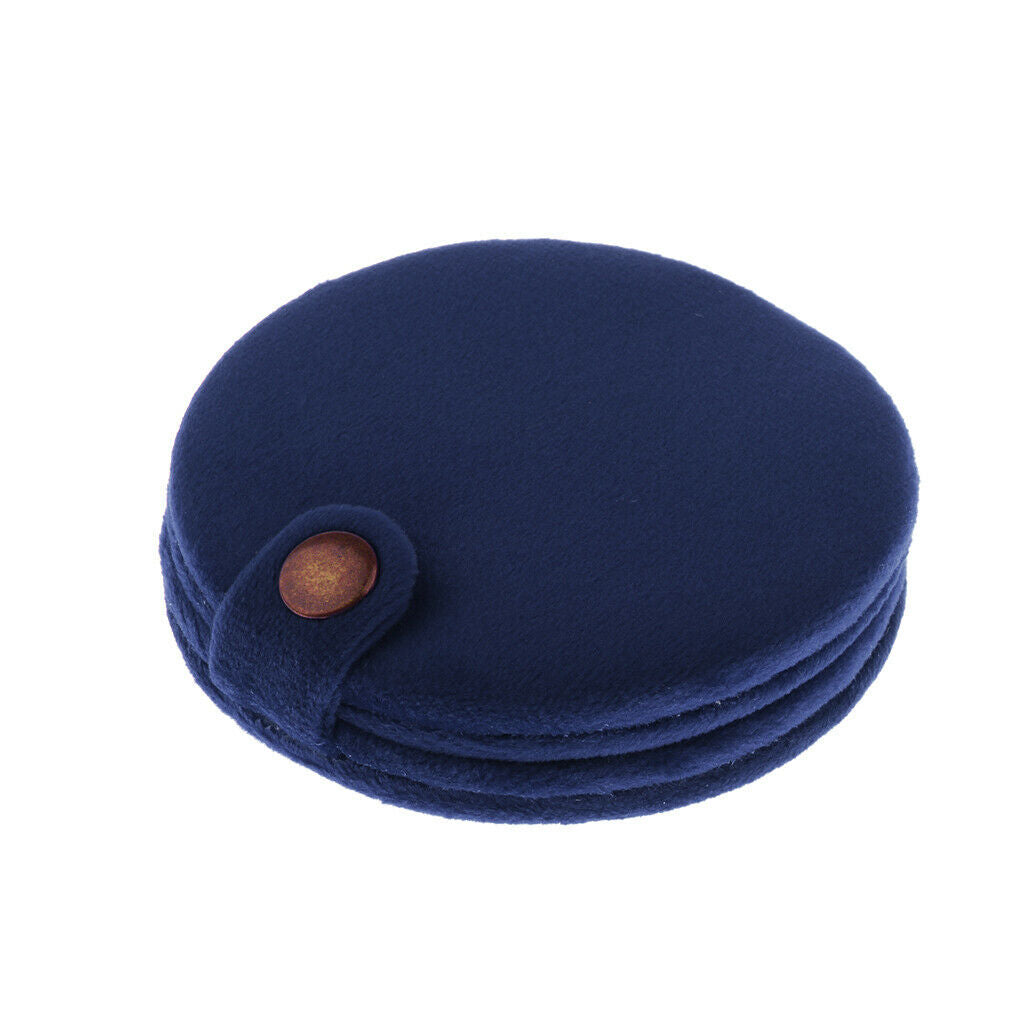 Cute Cloth Cover Folding Women Makeup Mirror 2.8'' Pocket Round Mirror
